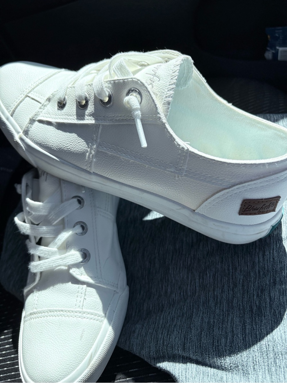 Blowfish White Low-Top Lace-Up Sneakers (Women's)